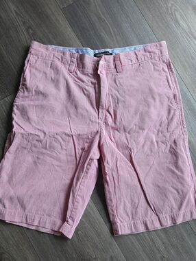 Banana Republic Light Pink Flat-Front Chino Shorts